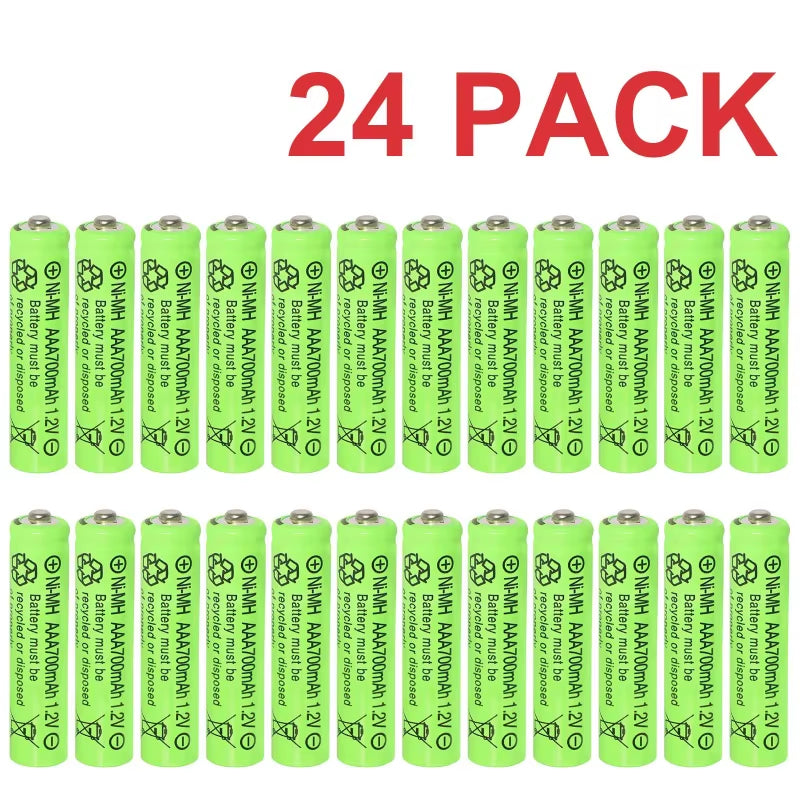 AAA Rechargeable Batteries Set 700Mah 1.2V Ni-Mh Triple a Batteries High Capacity for Garden Landscaping Outdoor Solar Lights
