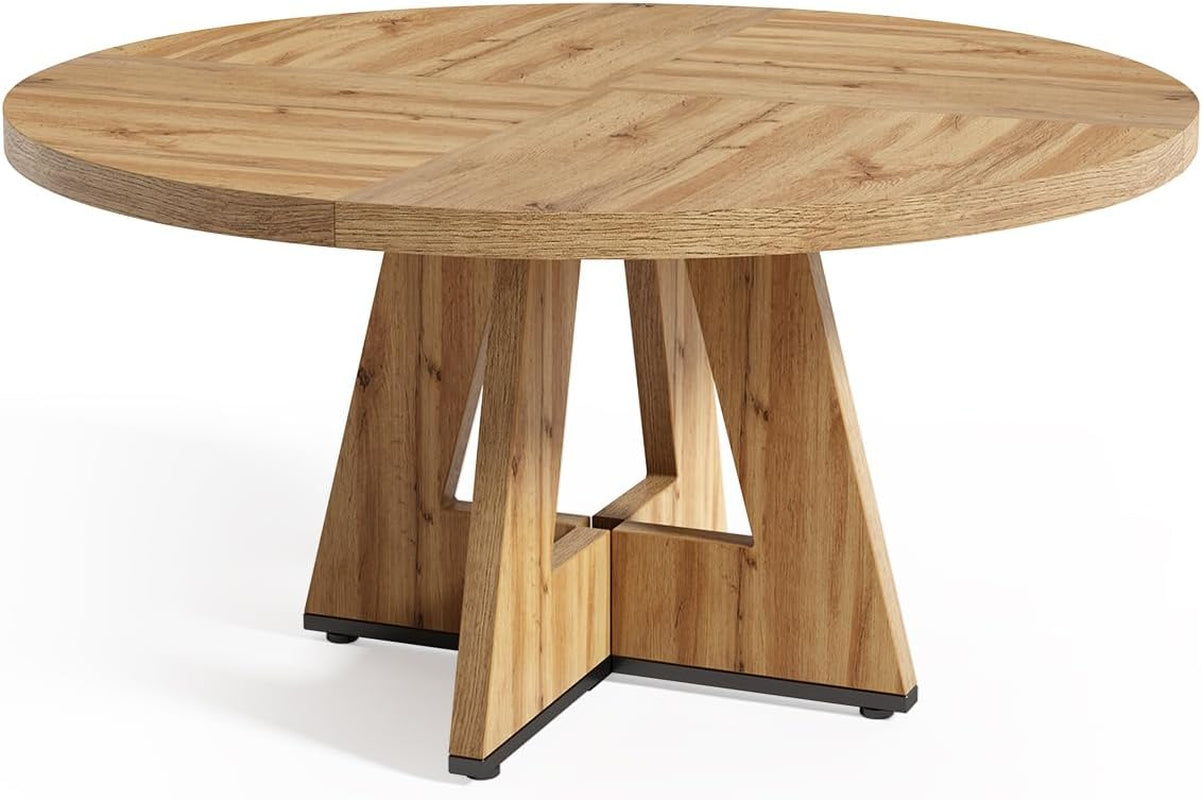 Round Dining Table for 4-6 People, 47 Inches Dining Room Table with