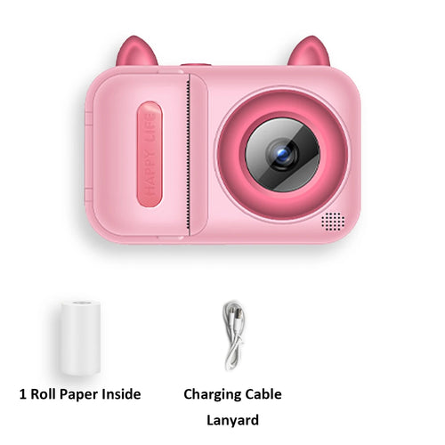 High-Definition Dual-Camera Instant Print Camera with a 2.4-Inch Large