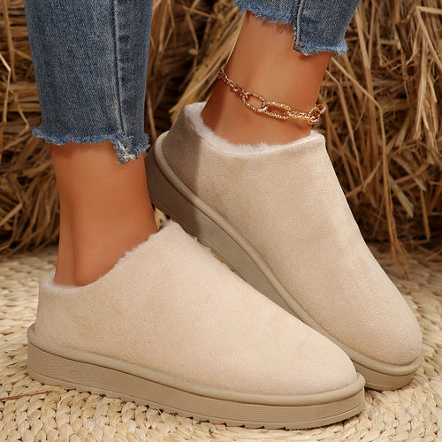 Snow Boots Women Winter New Cashmere Warm Thick Soles Without