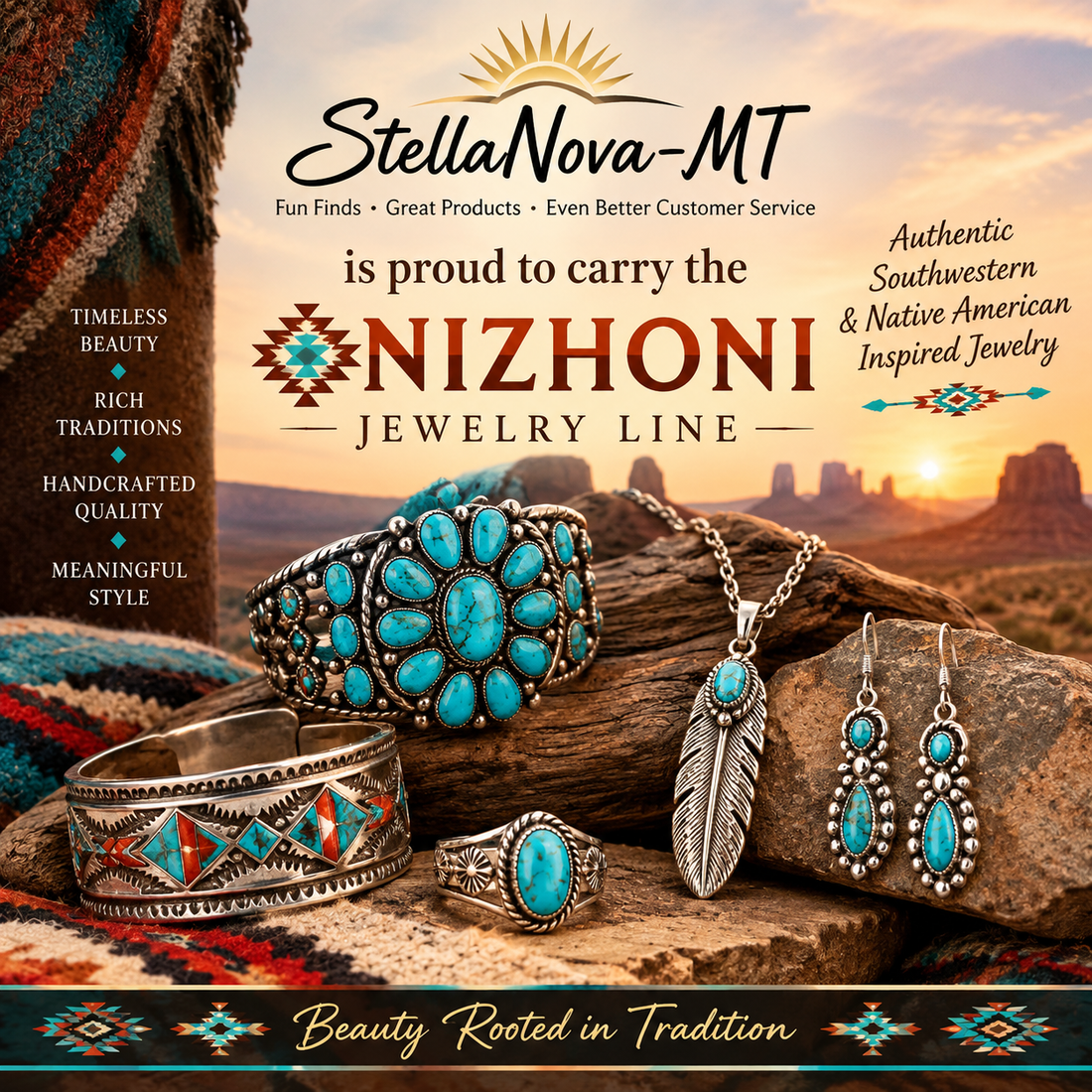 StellaNova-MT Is Proud to Introduce Nizhoni Southwestern Jewelry and Beads