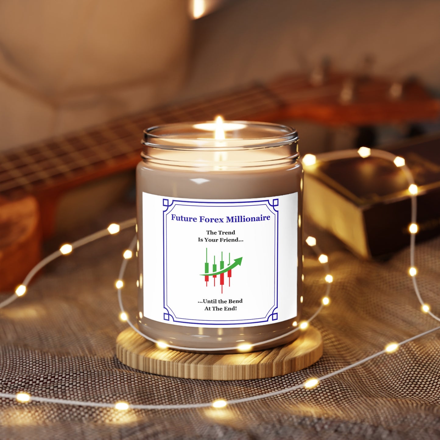 Forex Future Millionaire Scented Soy Candles with White Lid, 9oz