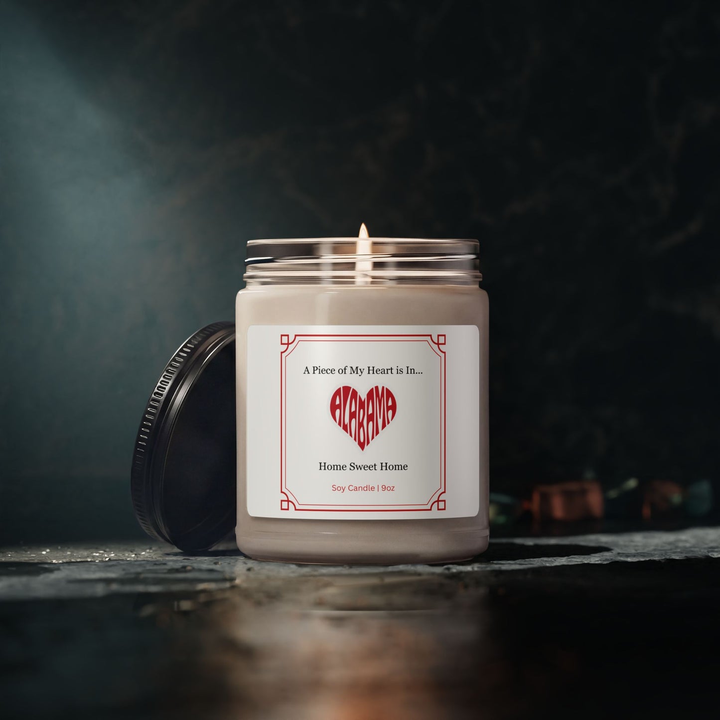Alabama "A Piece of My Heart is in Alabama" Scented Soy Candle, 9oz