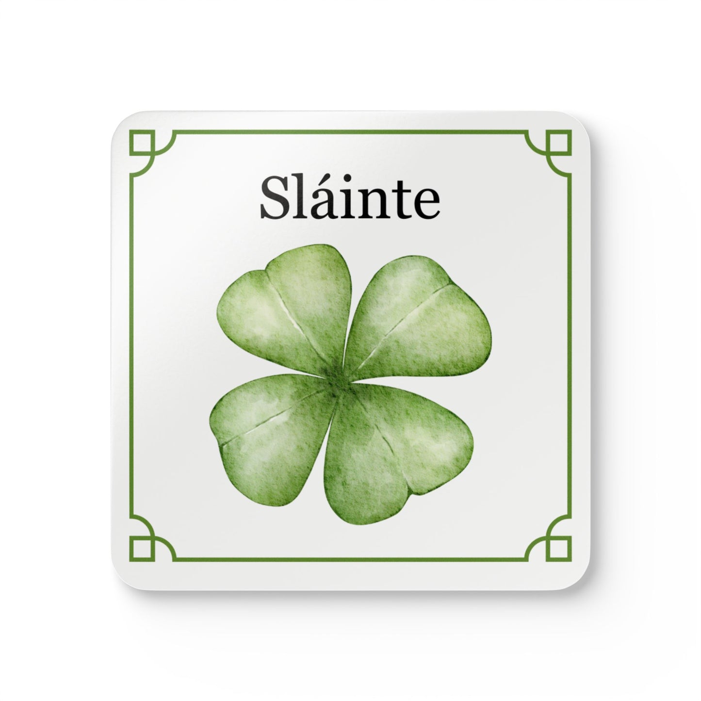 St Patrick's Day - Slainte Corkwood Coaster Set