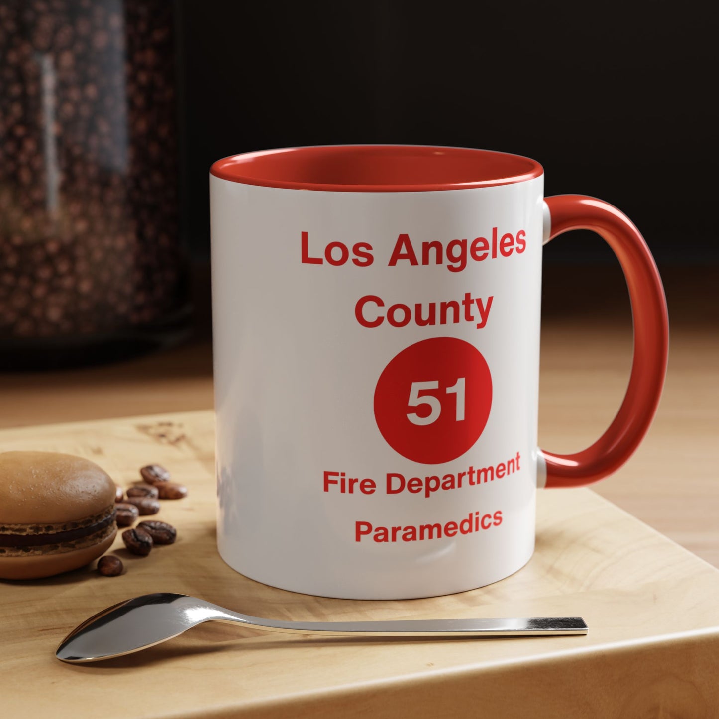 Emergency Paramedic Squad 51 Accent Coffee Mug (11, 15oz)