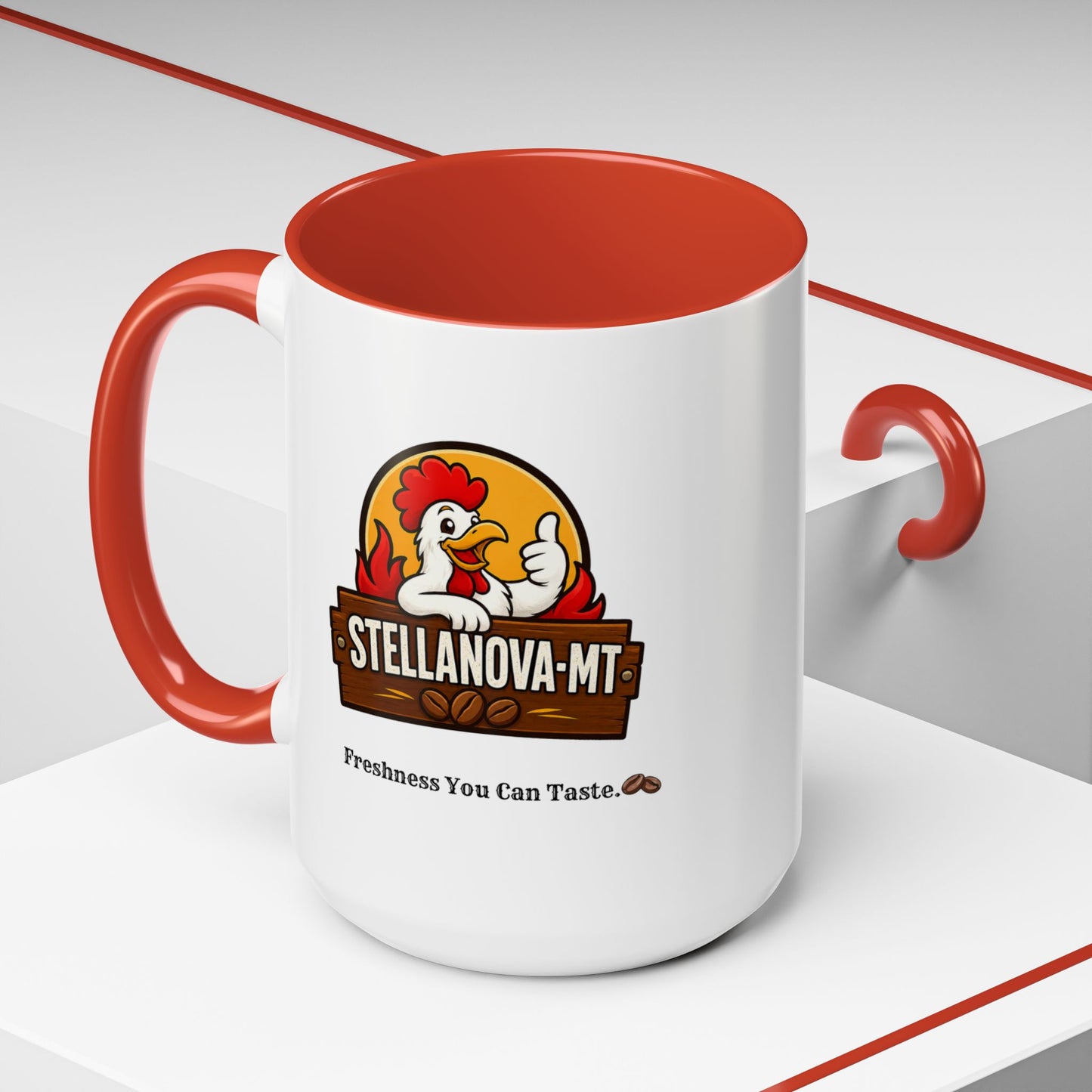 StellaNova-MT "Freshness You Can Taste" Accent Coffee Mug (11, 15oz)