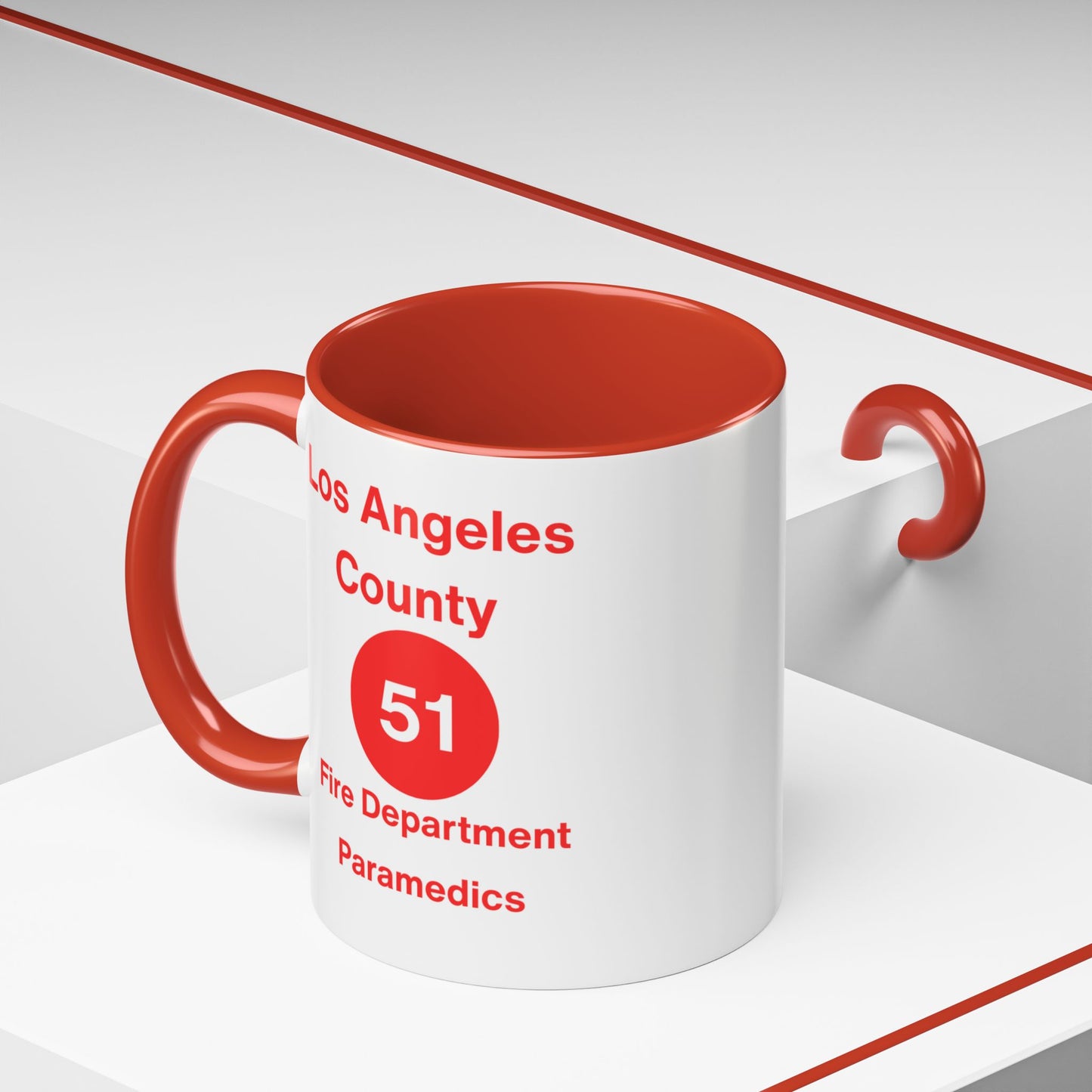 Emergency Paramedic Squad 51 Accent Coffee Mug (11, 15oz)