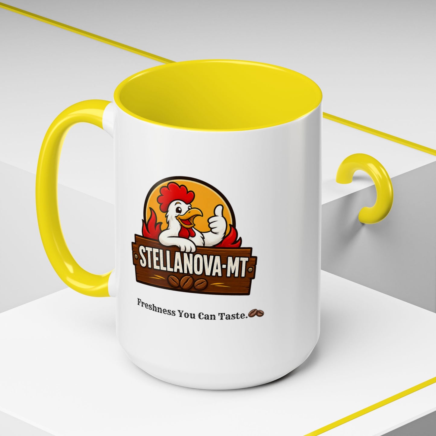 StellaNova-MT "Freshness You Can Taste" Accent Coffee Mug (11, 15oz)