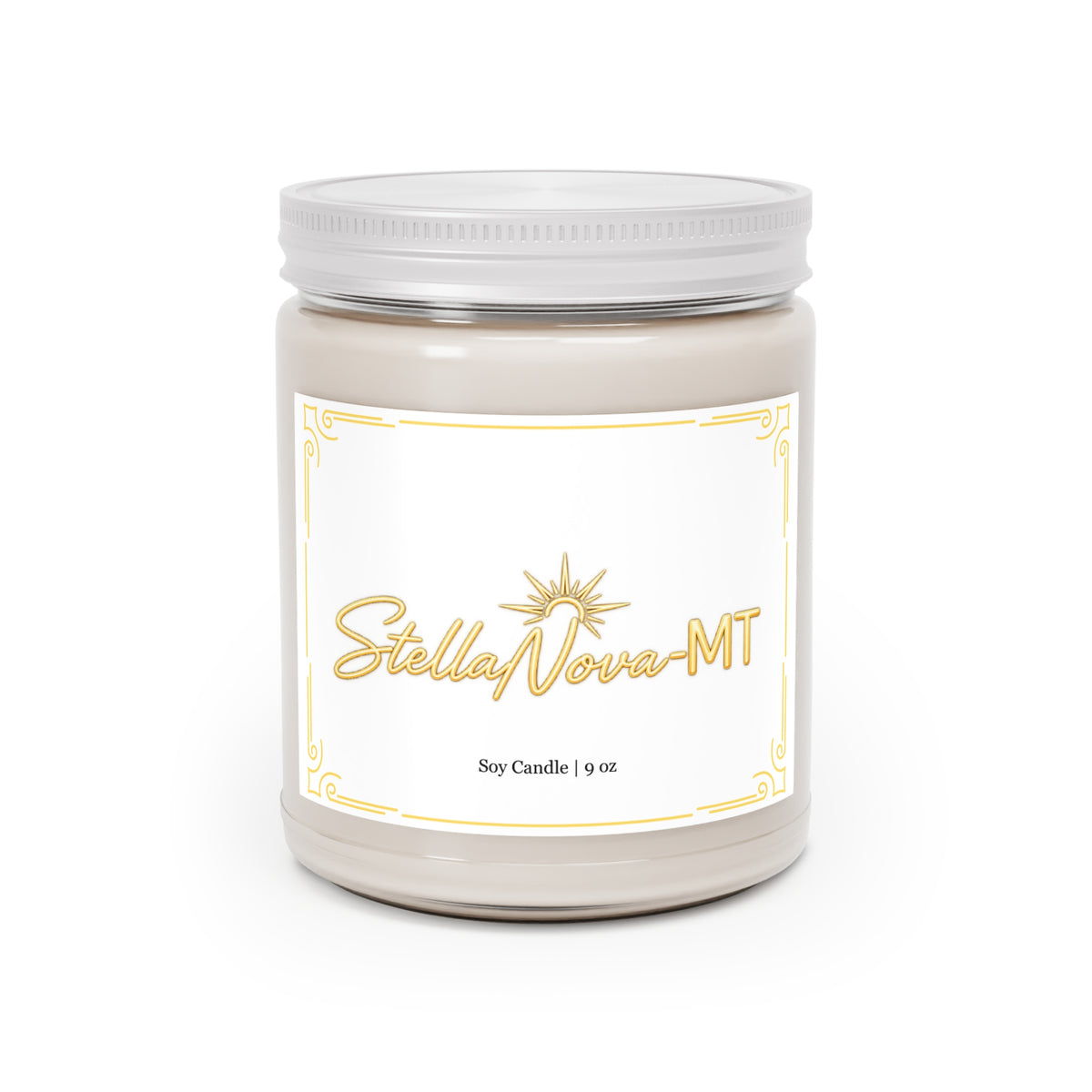 StellaNova-MT Sunrise Scented Soy Candles with White Lid, 9oz