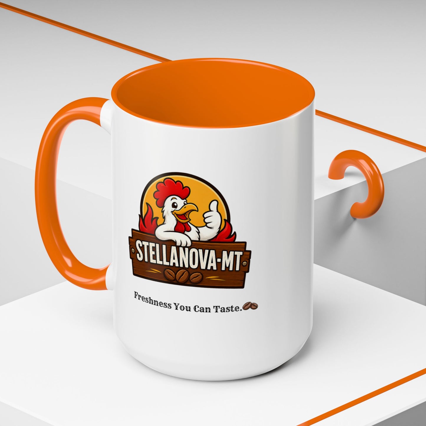 StellaNova-MT "Freshness You Can Taste" Accent Coffee Mug (11, 15oz)
