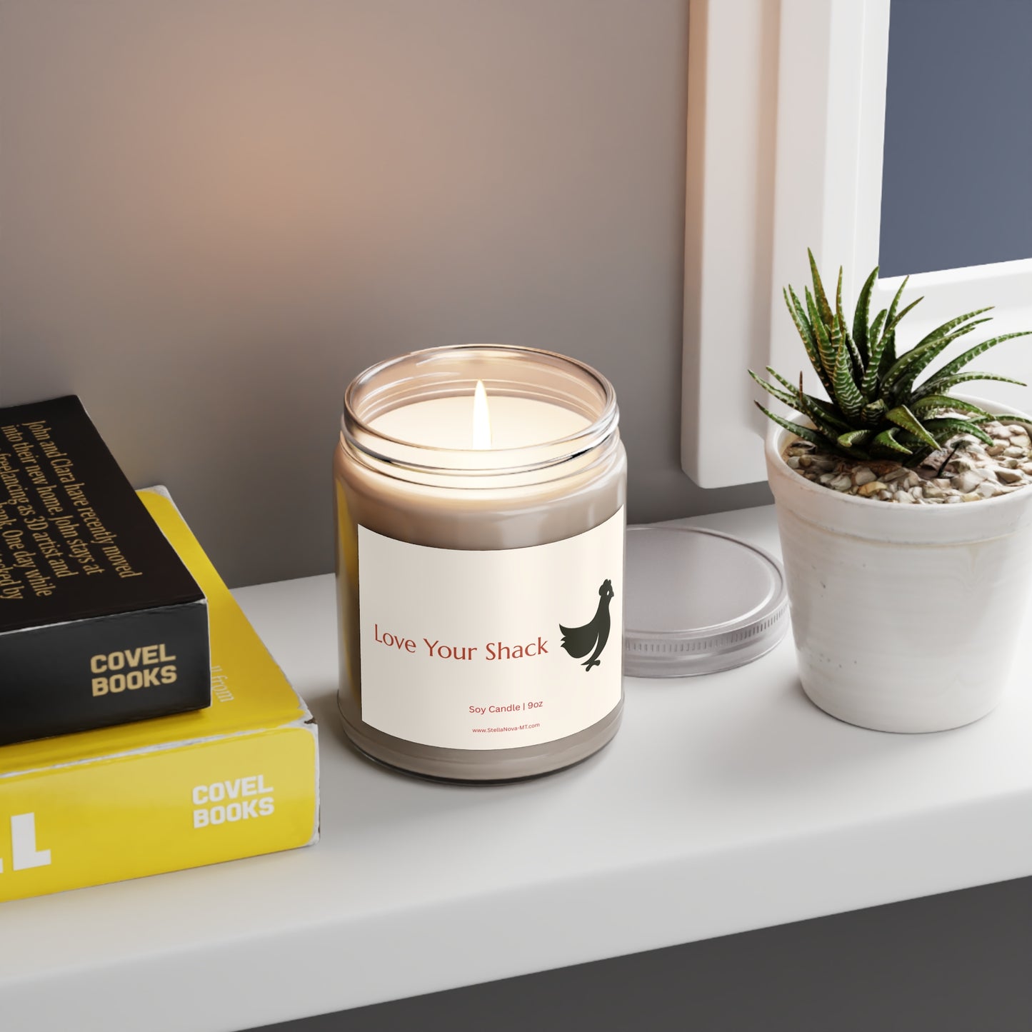 Love Your Shack Scented Soy Candles with White Lid, 9oz