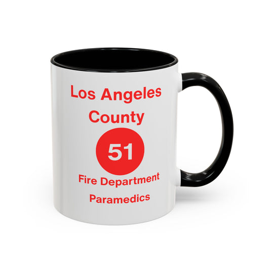 Emergency Paramedic Squad 51 Accent Coffee Mug (11, 15oz)