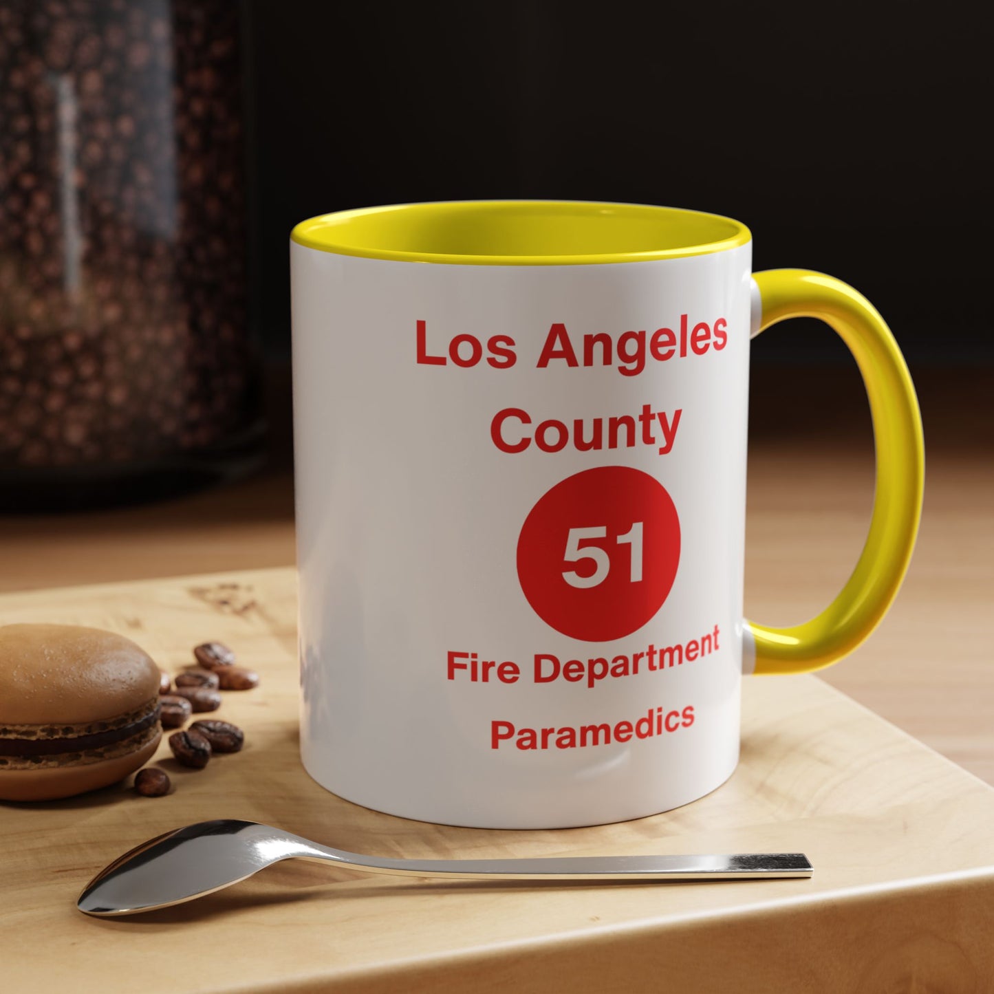 Emergency Paramedic Squad 51 Accent Coffee Mug (11, 15oz)