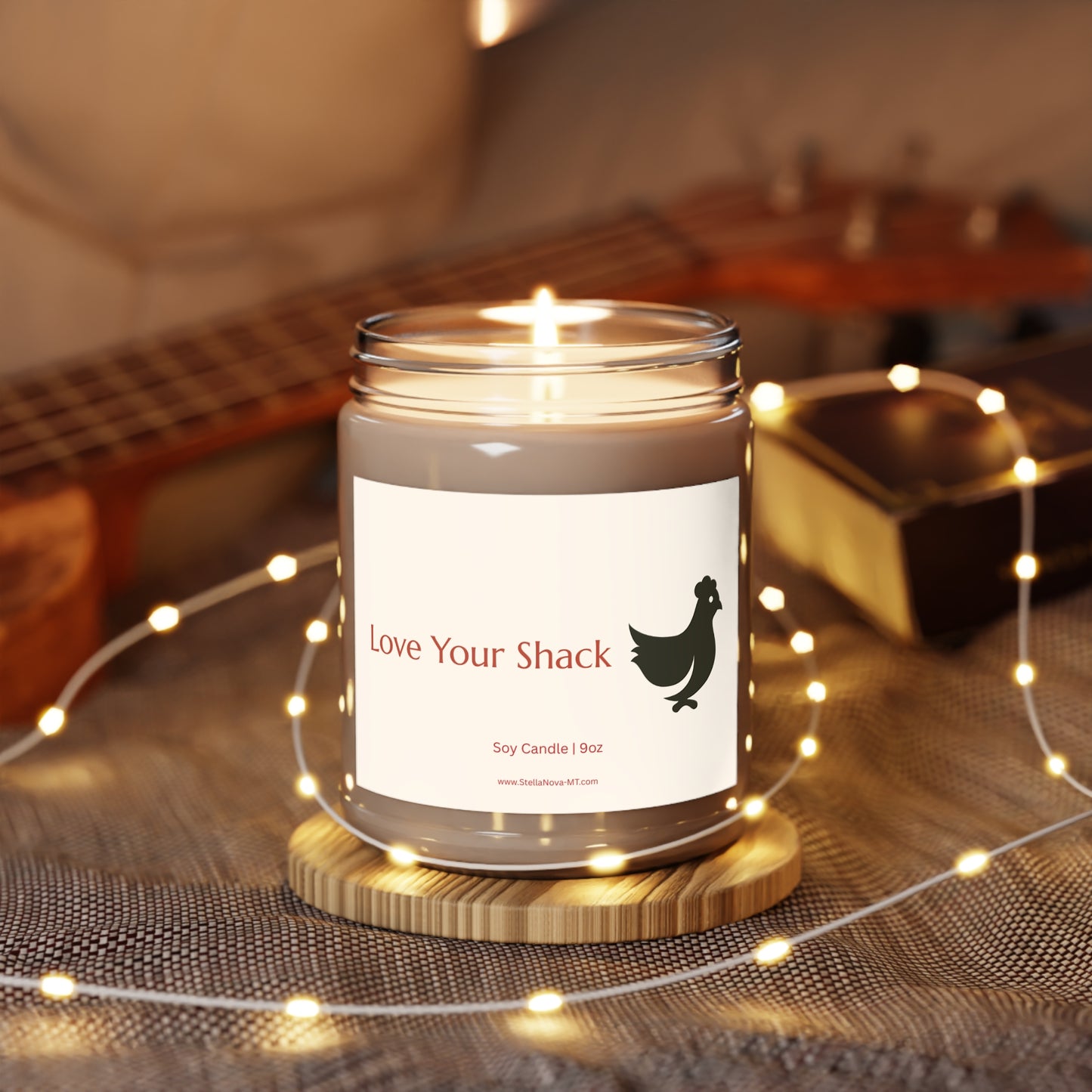 Love Your Shack Scented Soy Candles with White Lid, 9oz