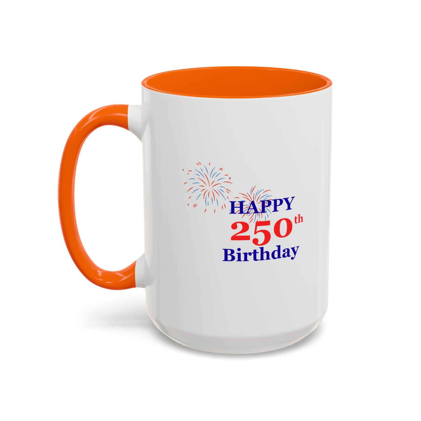 250th Anniversary Coffee Mug – 1776–2026 Patriotic Fireworks Accent Mug