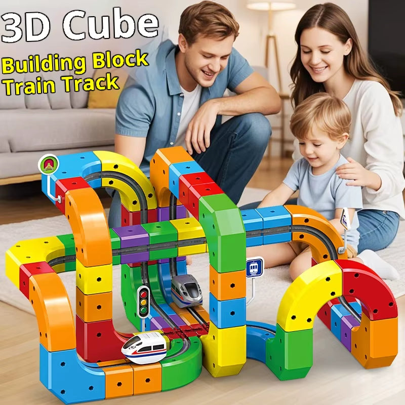 Anti-Gravity Electric Track Set | Snap-Together DIY Railway Building Toy | STEM Educational Gift for Kids