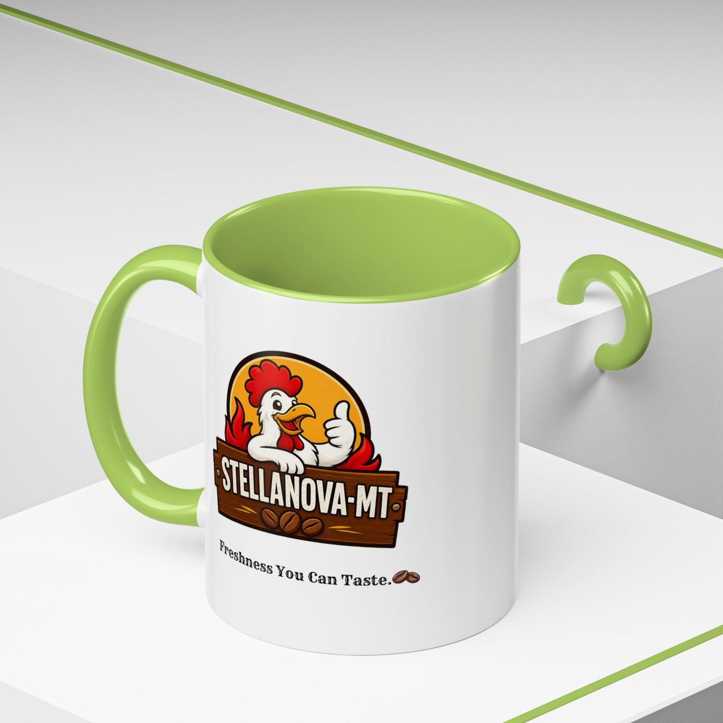 StellaNova-MT "Freshness You Can Taste" Accent Coffee Mug (11, 15oz)