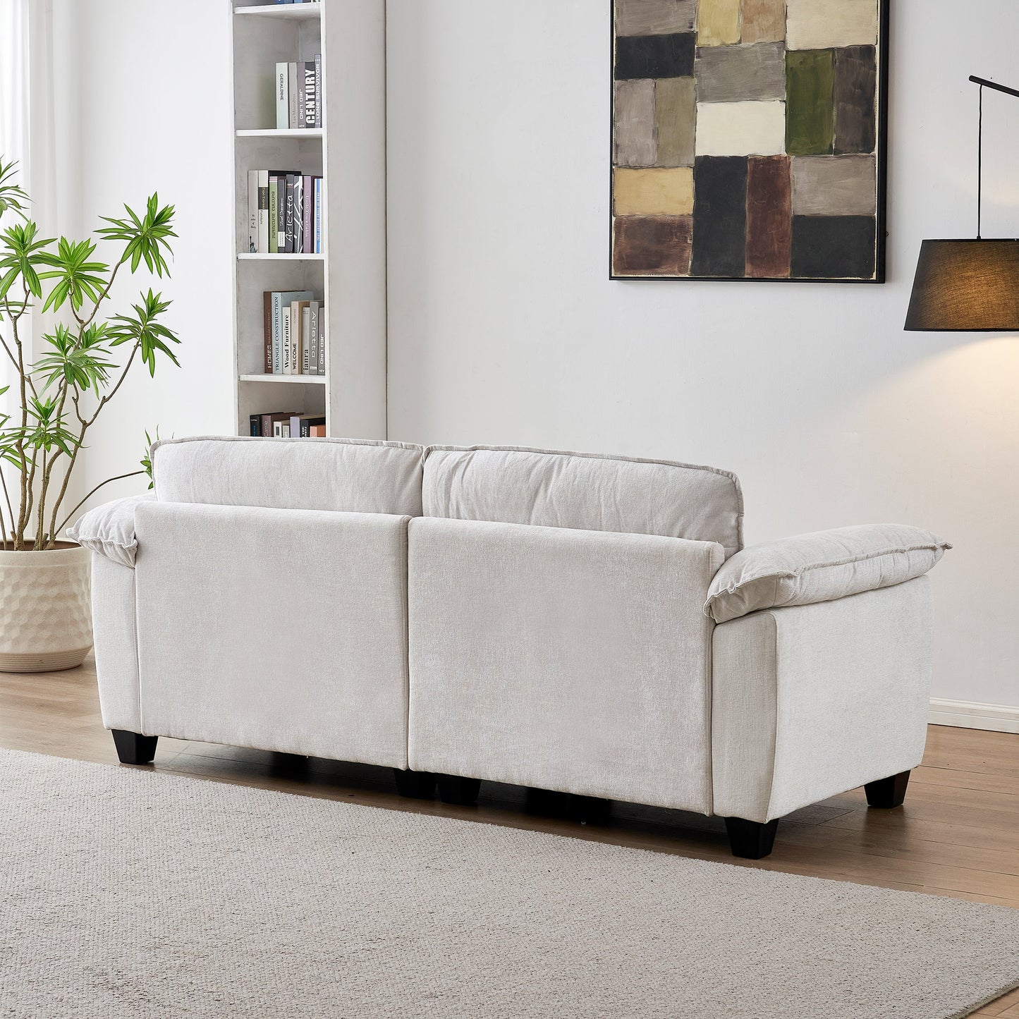 Living Room - Big Loveseat Luxury Couch with Soft Chenille