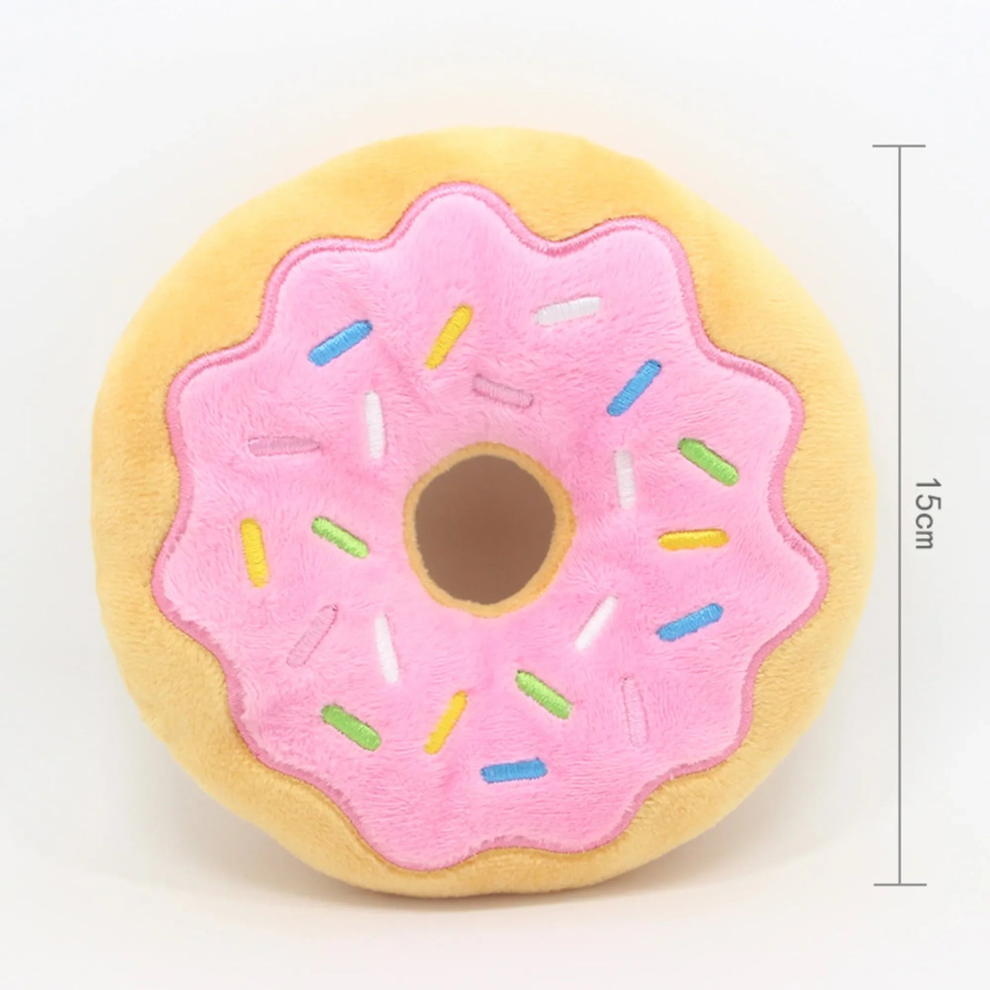 Dog Toys - Donut Plush Sound-making, Squeaky Sounding, Funny Interactive Bite-Resistant Chew Biting Teeth Grinding