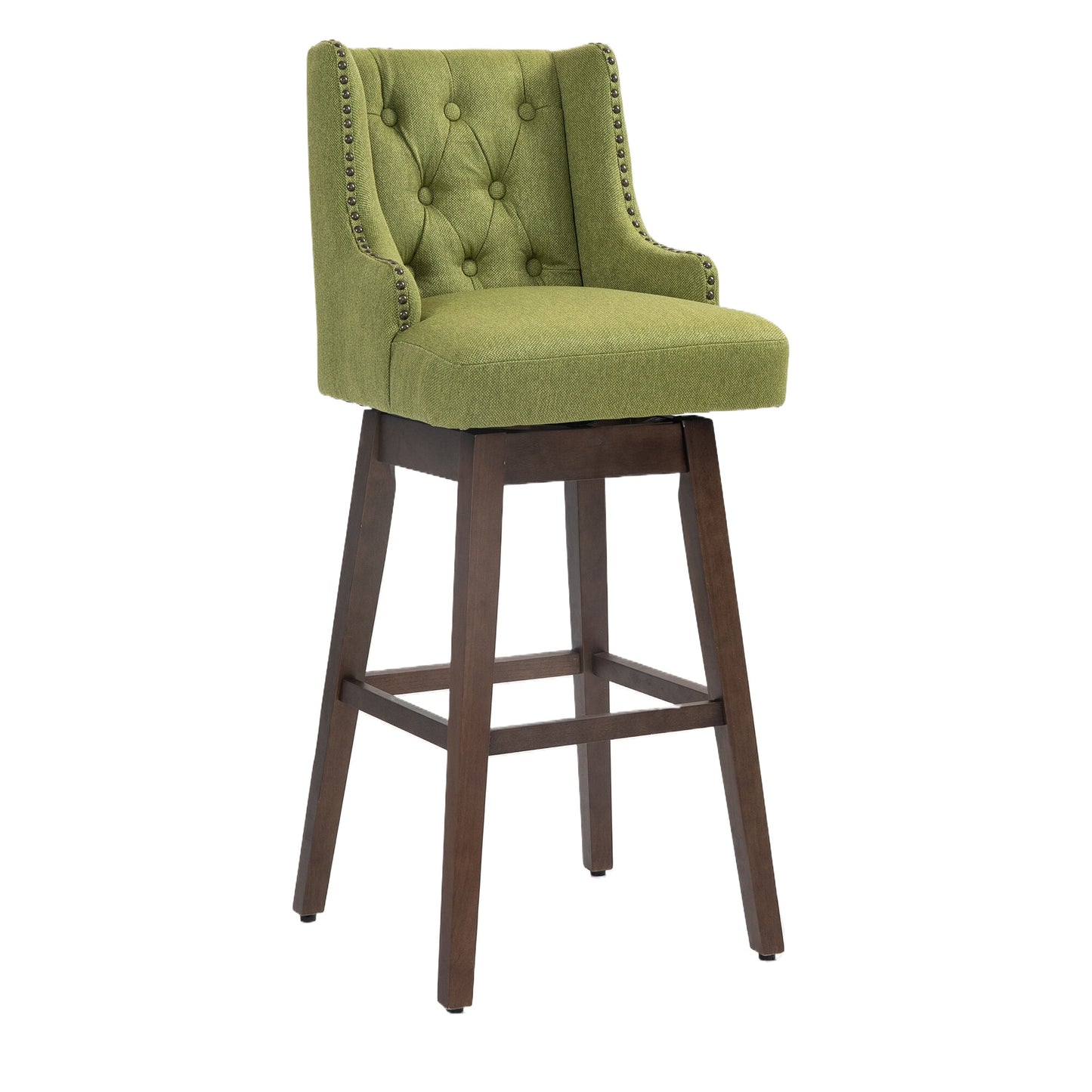 Bar Stools Set of 2- Counter Height Chairs with Footrest for Kitchen.