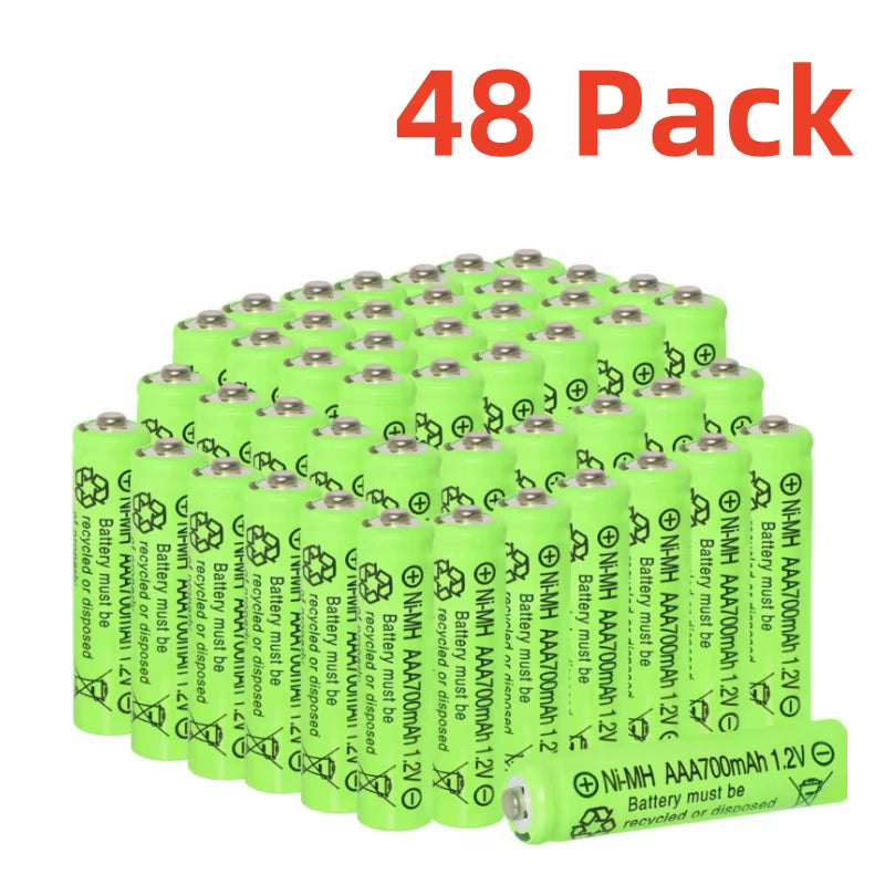 AAA Rechargeable Batteries Set 700Mah 1.2V Ni-Mh Triple a Batteries High Capacity for Garden Landscaping Outdoor Solar Lights