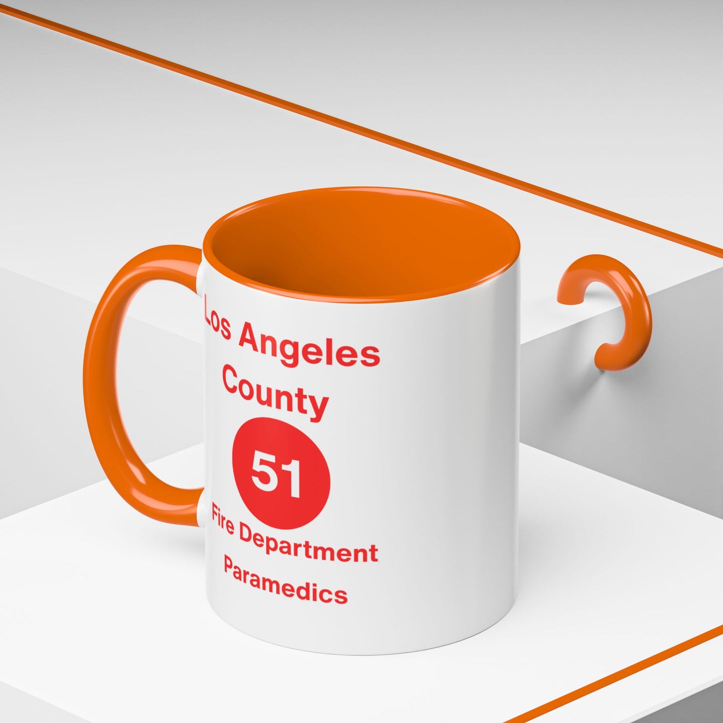 Emergency Paramedic Squad 51 Accent Coffee Mug (11, 15oz)