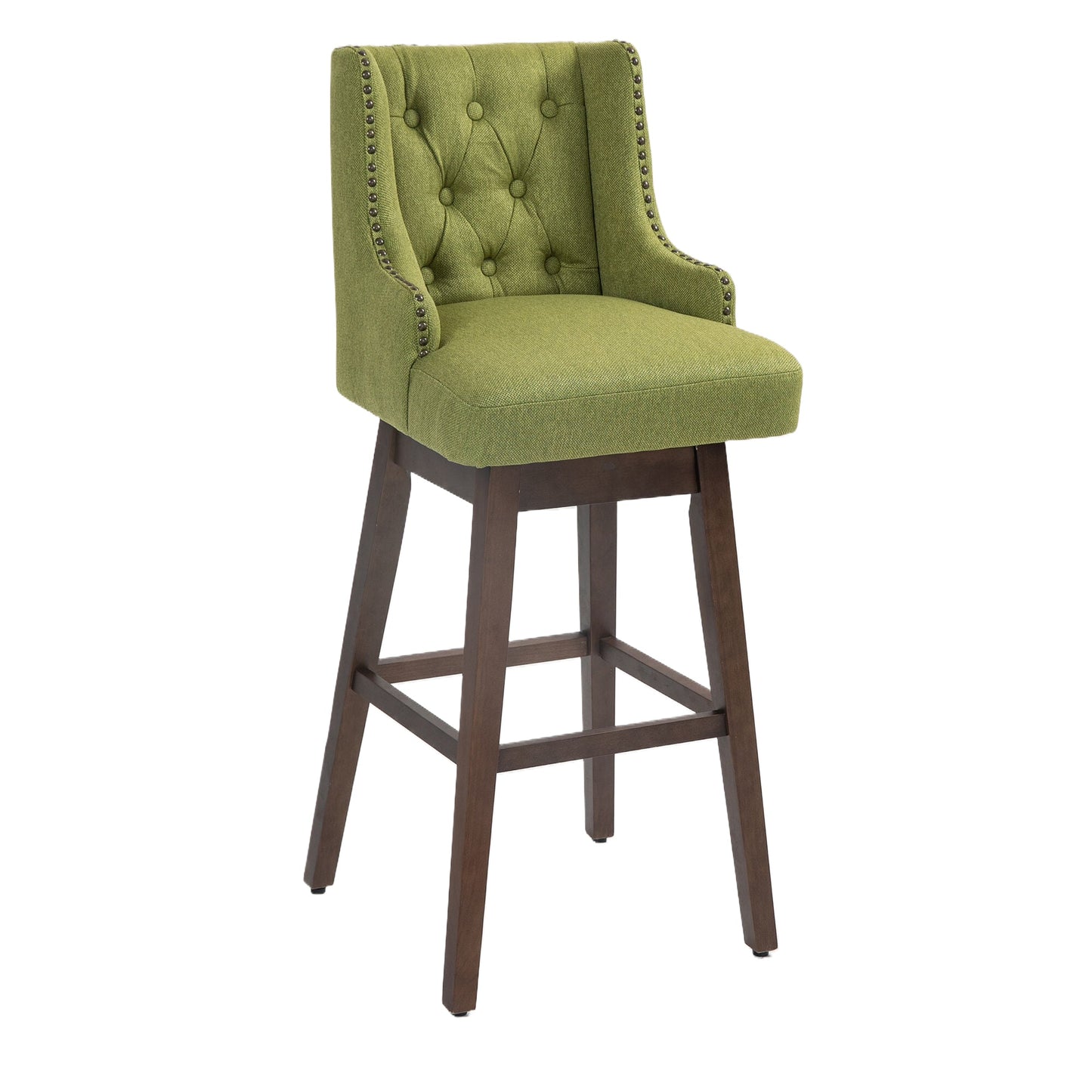 Bar Stools Set of 2- Counter Height Chairs with Footrest for Kitchen.