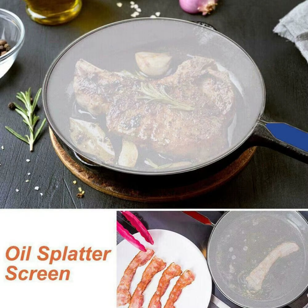 Grease Splatter Screen Guards Mesh anti Splatter Guard Oil Net Splash Cover Pan Pot Frying Oil Cooking Cover Kitchen Tools