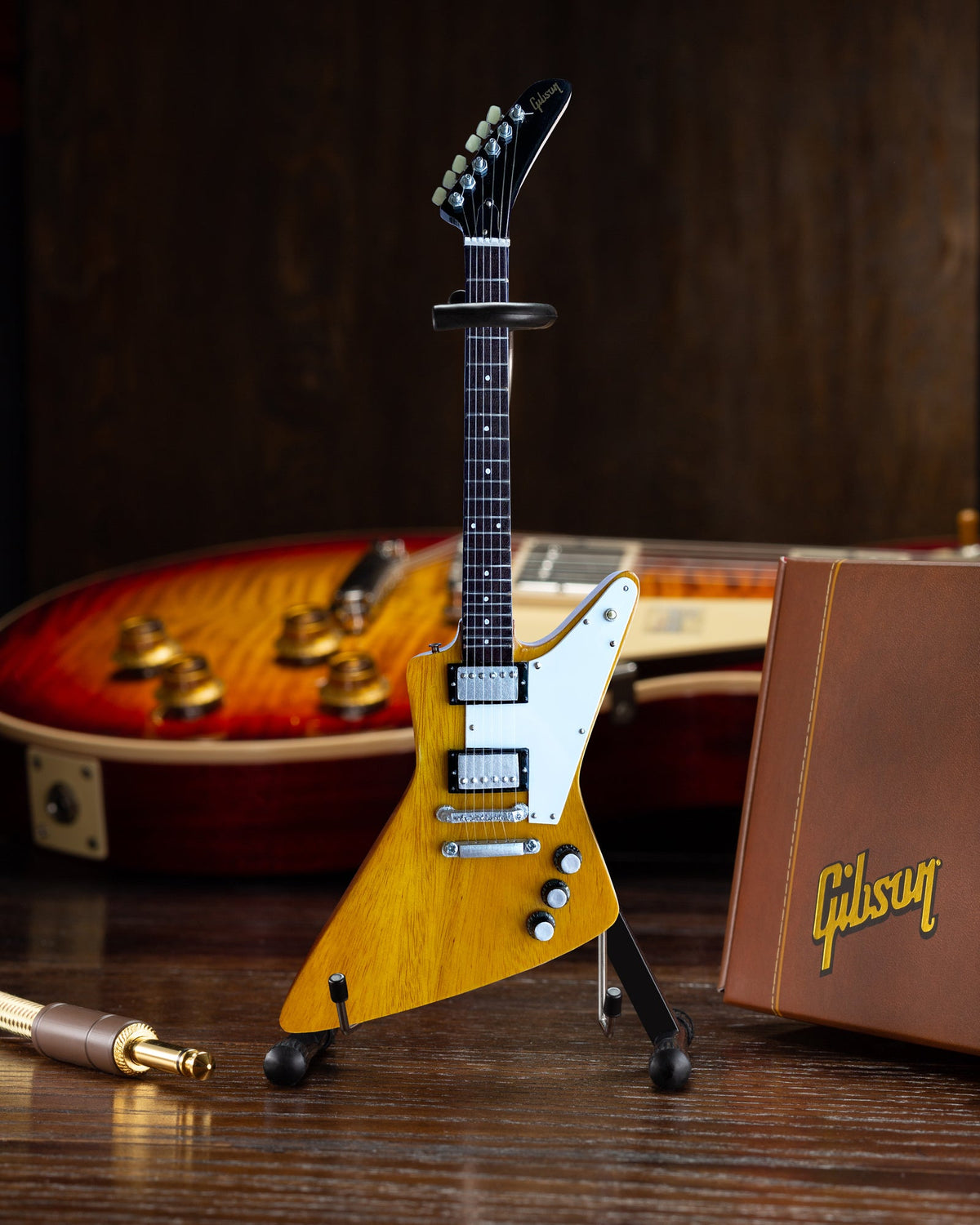 Gibson Korina Explorer 1:4 Scale Mini Guitar Model