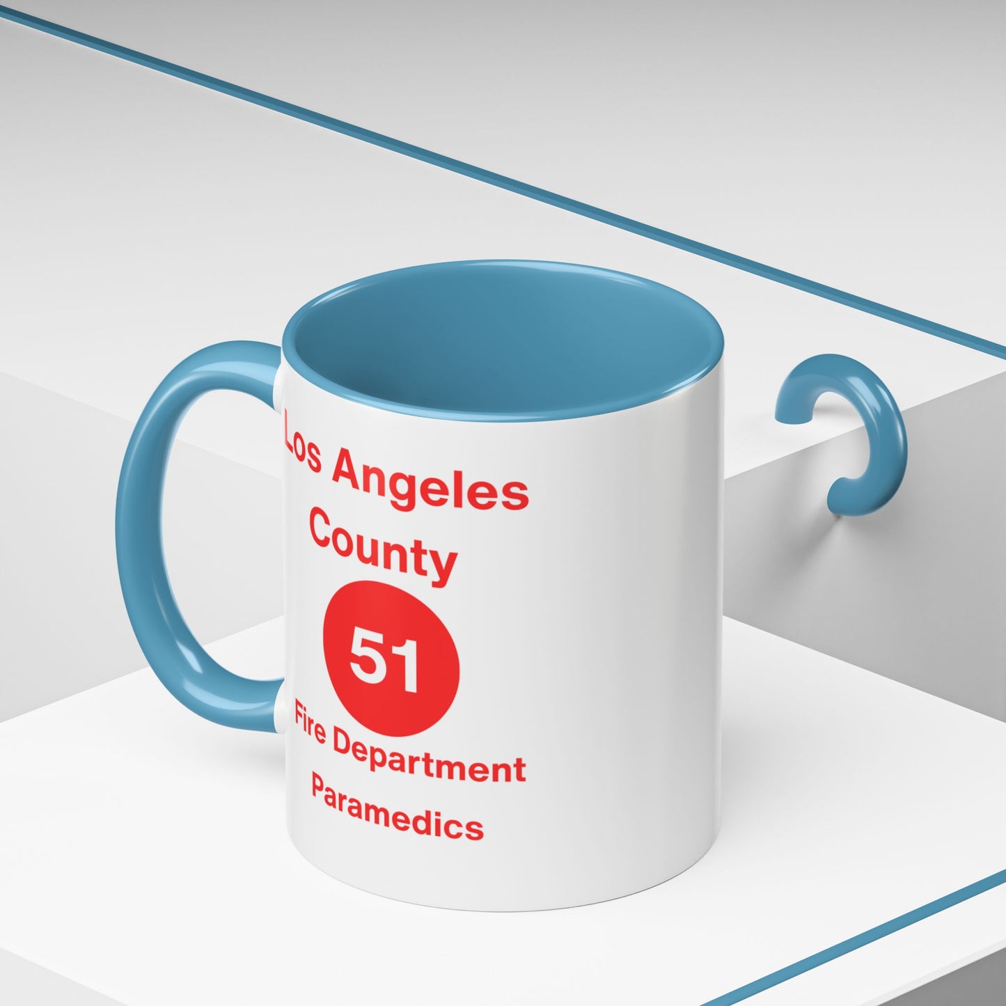 Emergency Paramedic Squad 51 Accent Coffee Mug (11, 15oz)