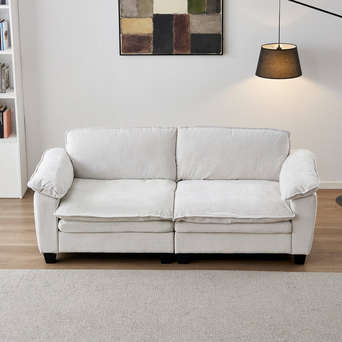 Living Room - Big Loveseat Luxury Couch with Soft Chenille