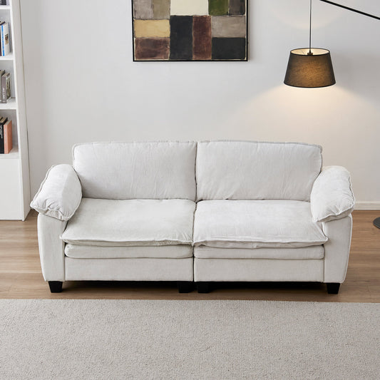 Living Room - Big Loveseat Luxury Couch with Soft Chenille