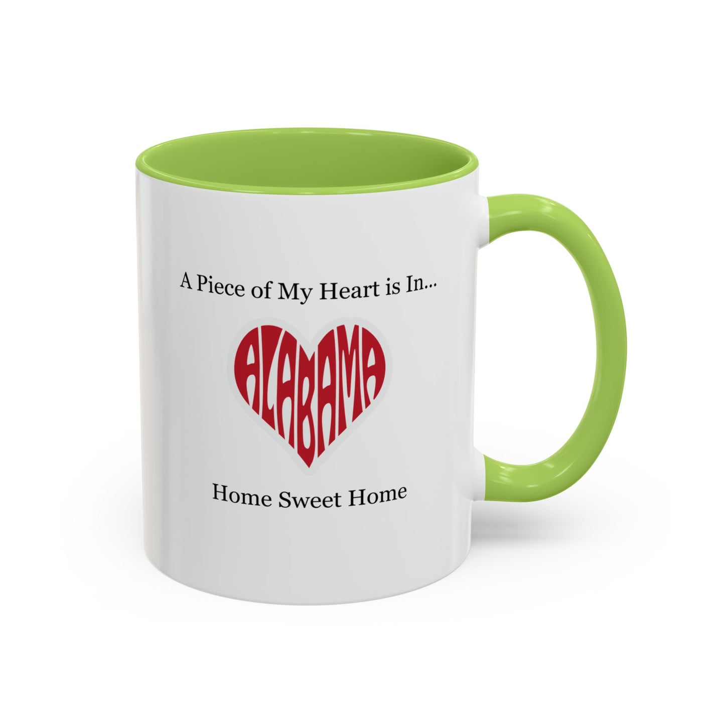 Alabama "A Piece of My Heart is in Alabama" Coffee Mug (11, 15oz)