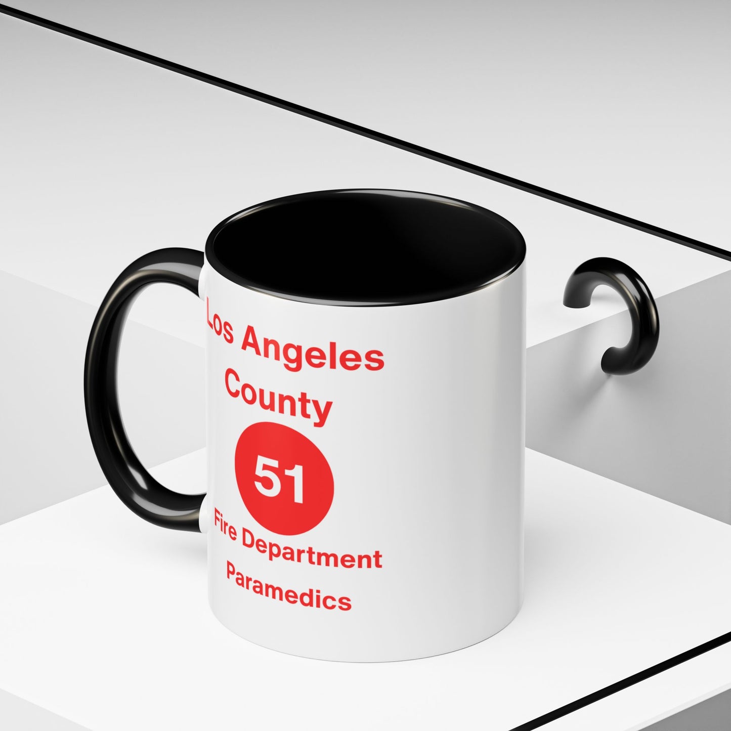Emergency Paramedic Squad 51 Accent Coffee Mug (11, 15oz)