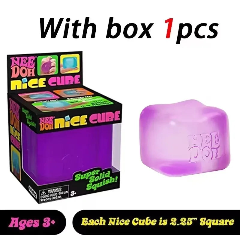 Needoh Squishy Schylling Nice Cube, Sensory Stress Reliever, Fidget Tool, Anti-Anxiety Relief Squeeze Toy For Kids.