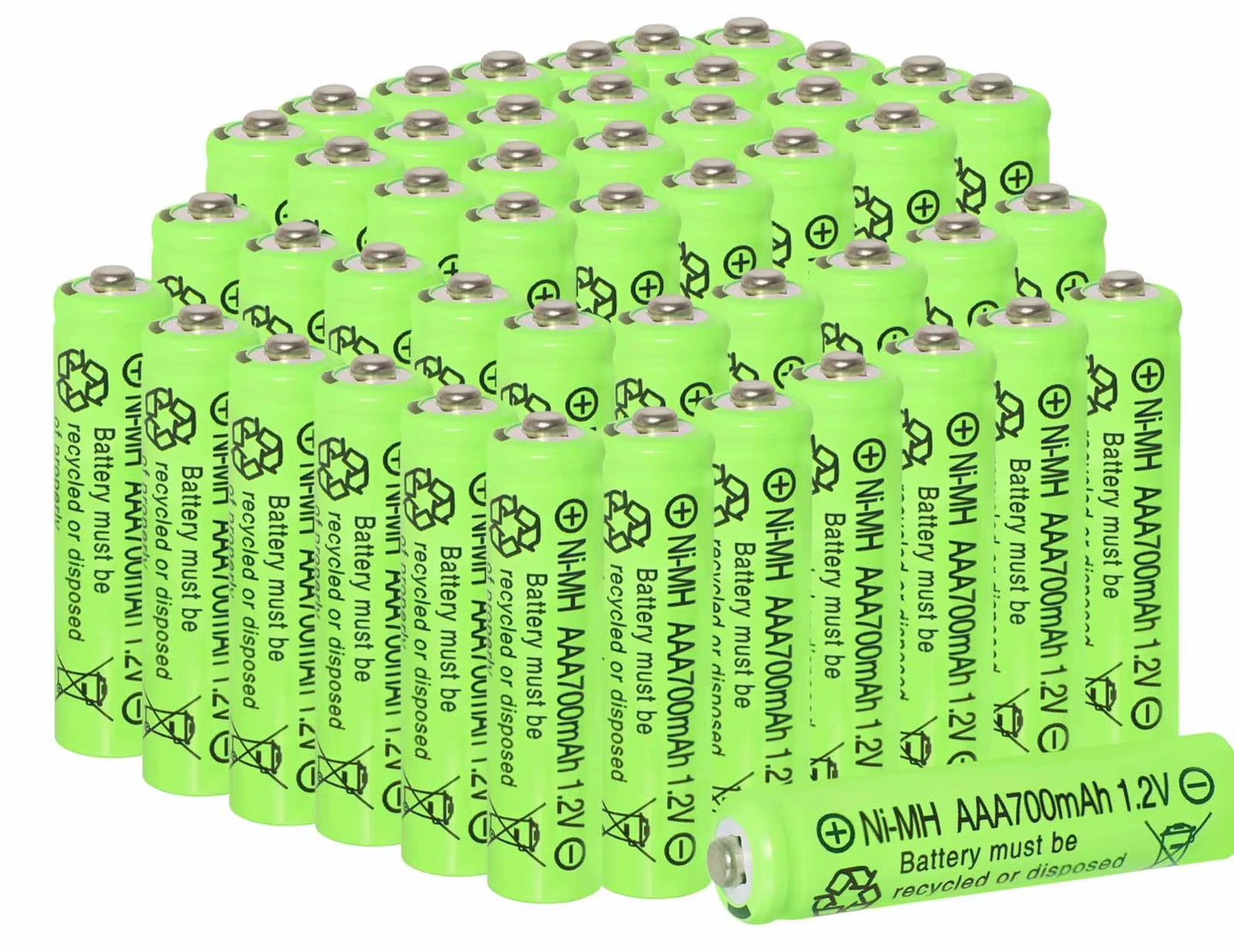 AAA Rechargeable Batteries Set 700Mah 1.2V Ni-Mh Triple a Batteries High Capacity for Garden Landscaping Outdoor Solar Lights