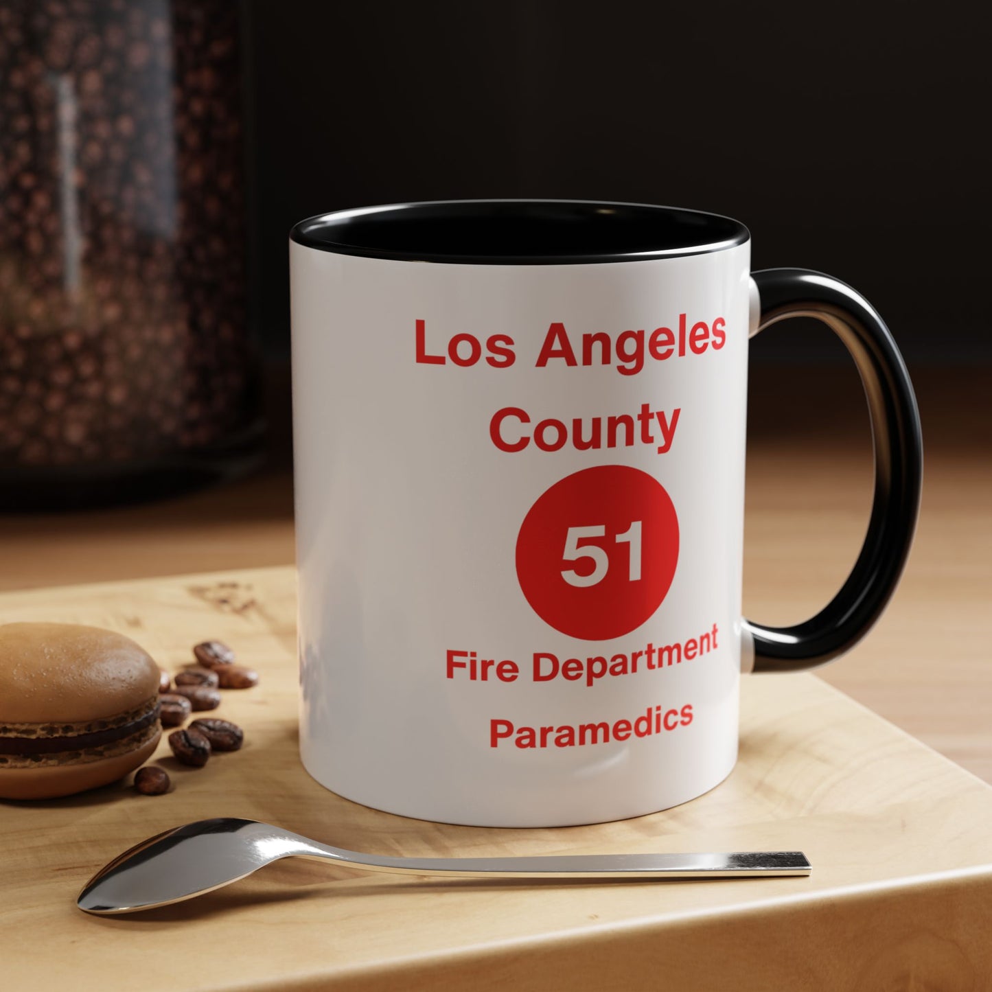 Emergency Paramedic Squad 51 Accent Coffee Mug (11, 15oz)