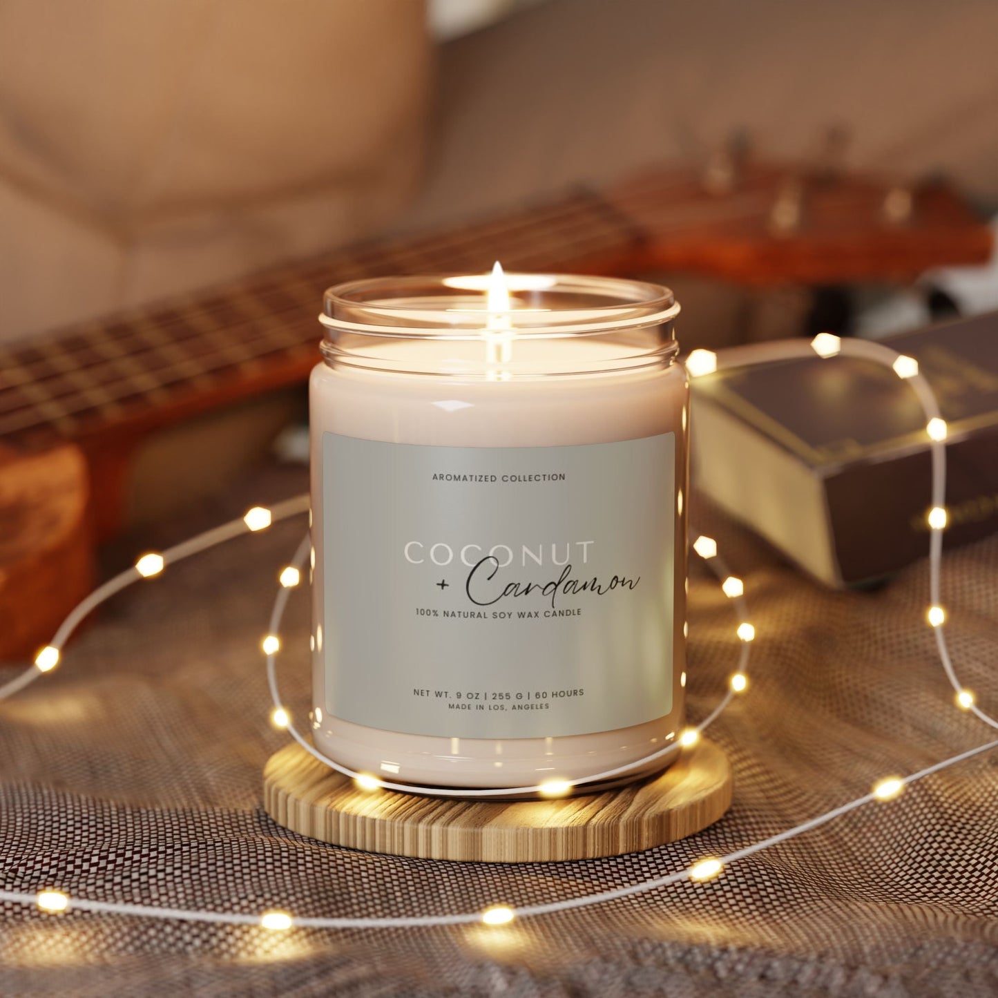 Coconut Cream Cardamom Scented Candle, Cozy Home Décor, Gift for Her,