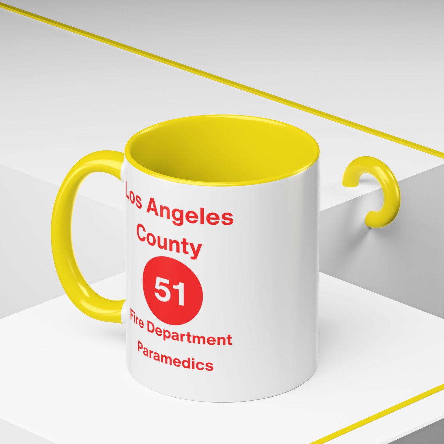 Emergency Paramedic Squad 51 Accent Coffee Mug (11, 15oz)