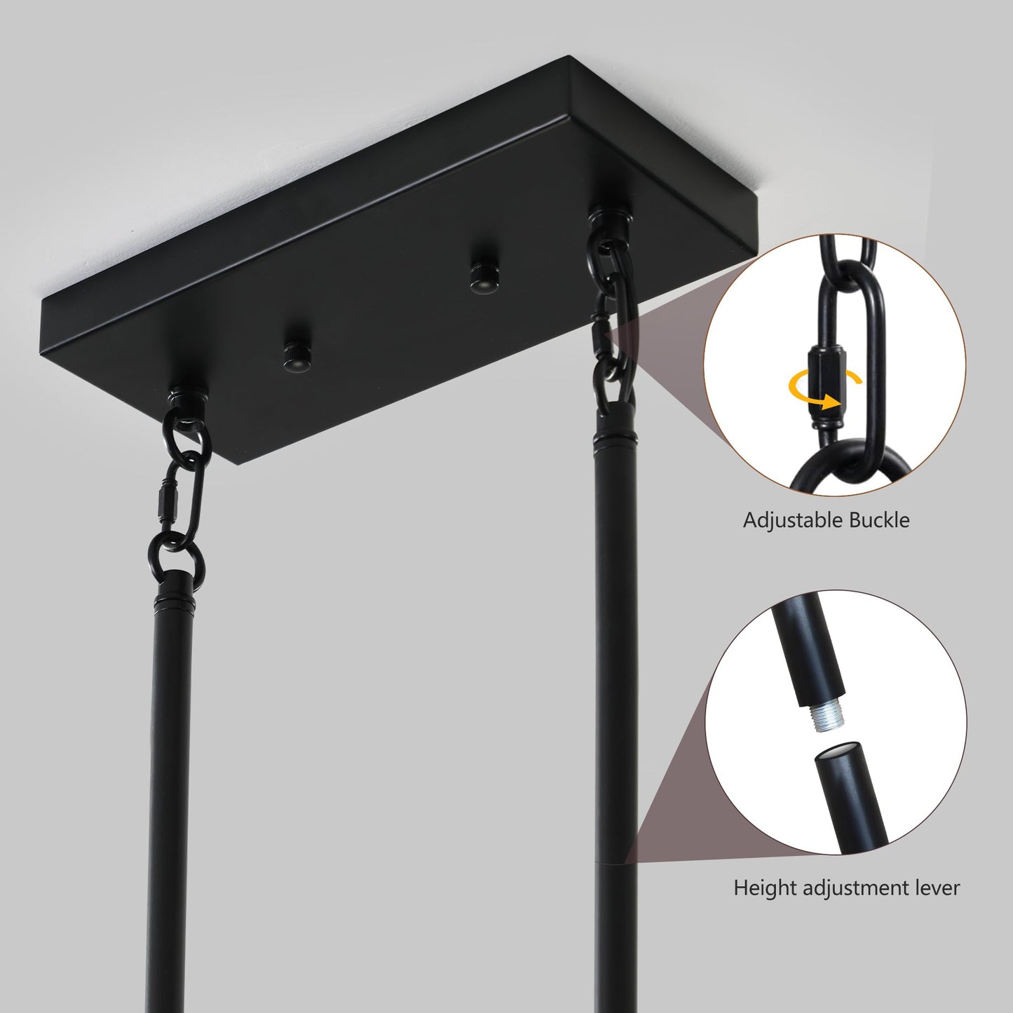 5-Light Retro Farmhouse Chandelier For Kitchen, Living room, Dining