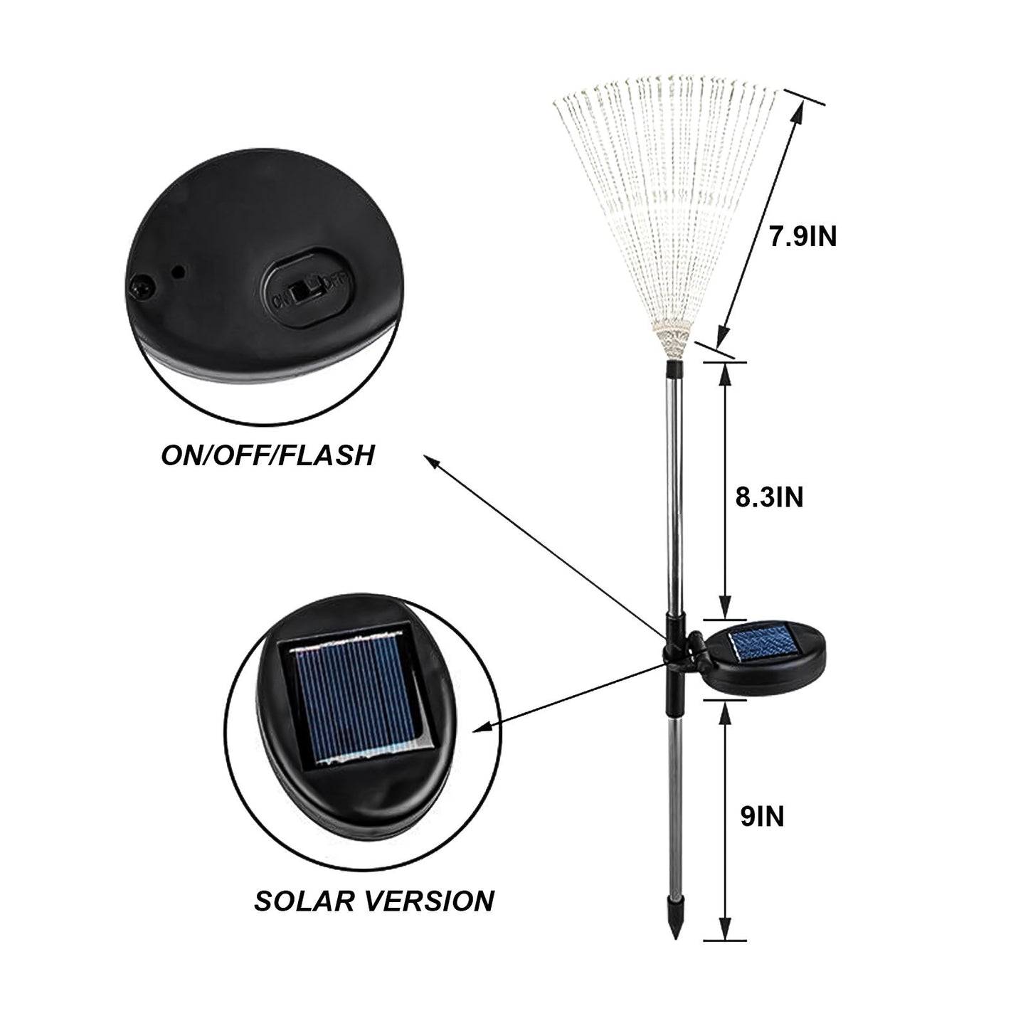 120 LED Solar Firework Lights - Garden Christmas Decorations.