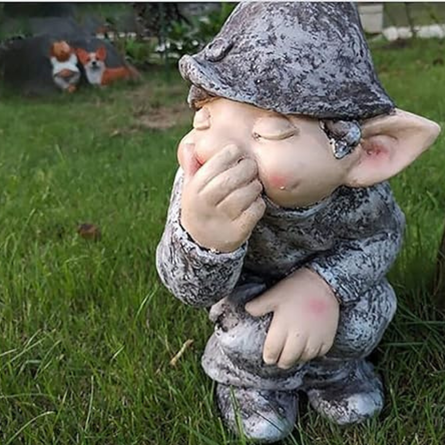 Naughty Gnome Miniature Statue Funny Resin Dwarf Home Garden