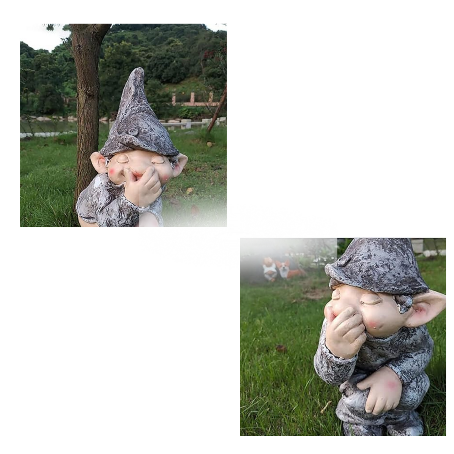Naughty Gnome Miniature Statue Funny Resin Dwarf Home Garden