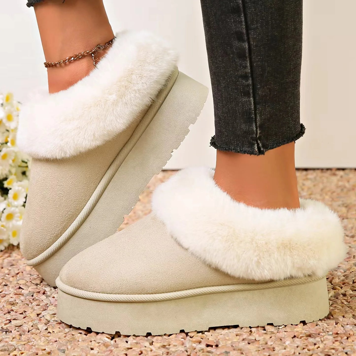 Winter New Women's Thick Sole Sheepskin Wool Anti Slip Snow Boots Fashion Women's Mini Warm Thickened Women's Warm Boots