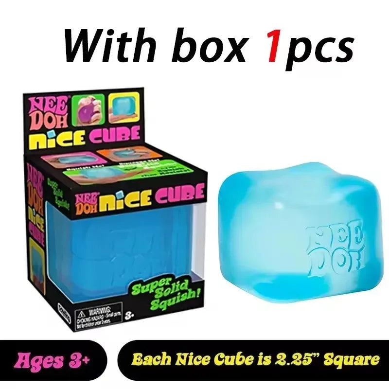 Needoh Squishy Schylling Nice Cube, Sensory Stress Reliever, Fidget Tool, Anti-Anxiety Relief Squeeze Toy For Kids.