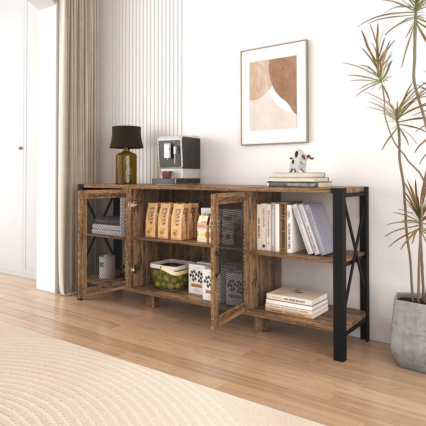 TV Stands for Living Room, Industrial TV Stand for Bedroom Furniture,
