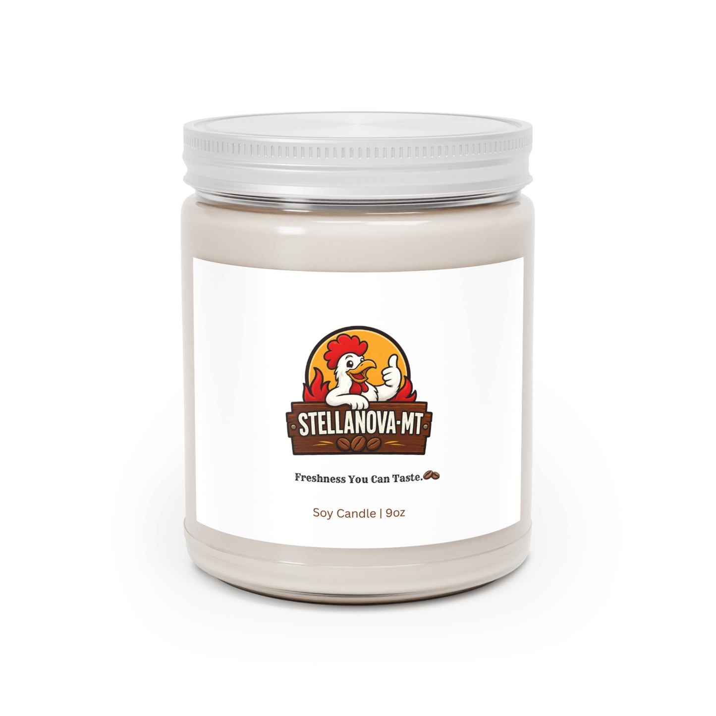 StellaNova-MT "Freshness You Can Taste" Scented Soy Candles with White Lid, 9oz