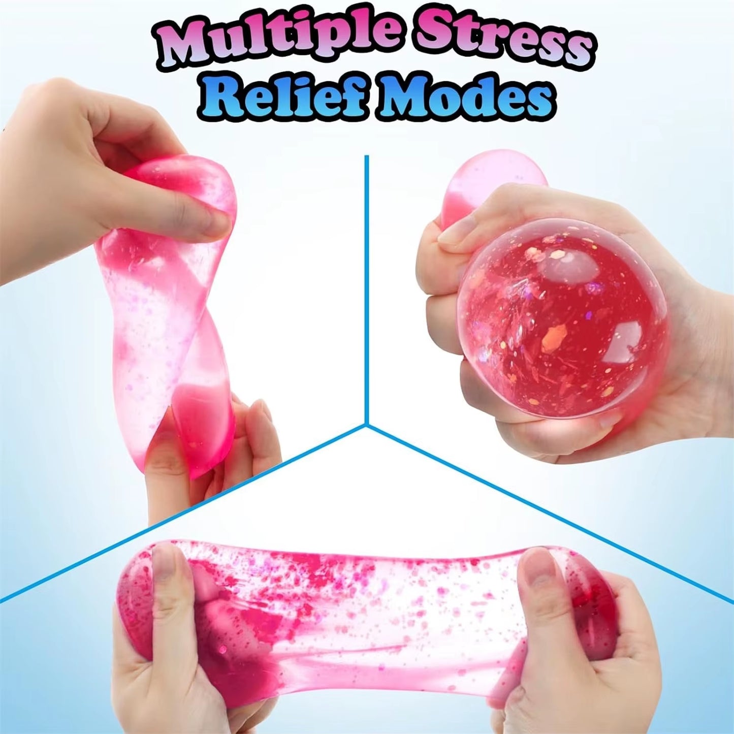 Ice Squishy Drop Malt Sugar Balls Fidget Toys Stress Cube Anxiety Stress Relief Soft Sensory Calming Toys for Kids Adults
