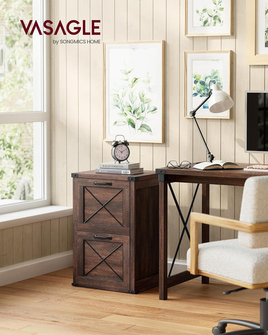 File Cabinet, Filing Cabinet with 2 File Drawers, Printer Stand, Fit