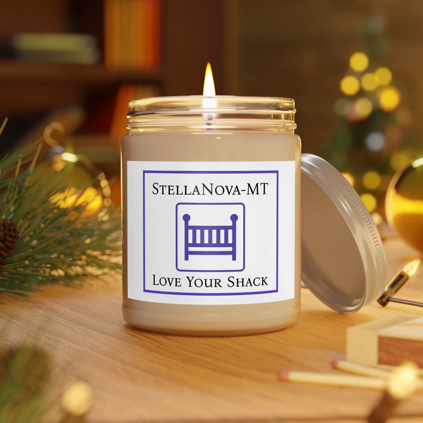StellaNova-MT Scented Soy Candles with White Lid, 9oz